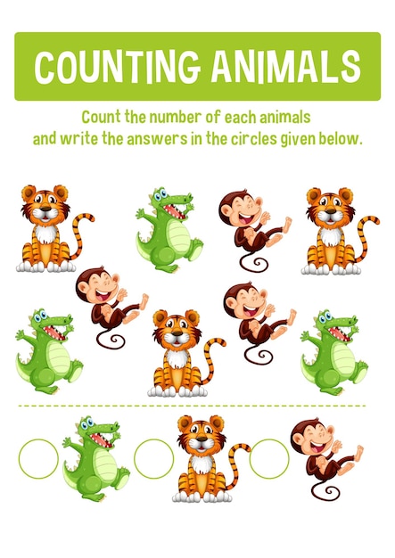 Monkey worksheet Vectors &  Illustrations for Free Download | Freepik