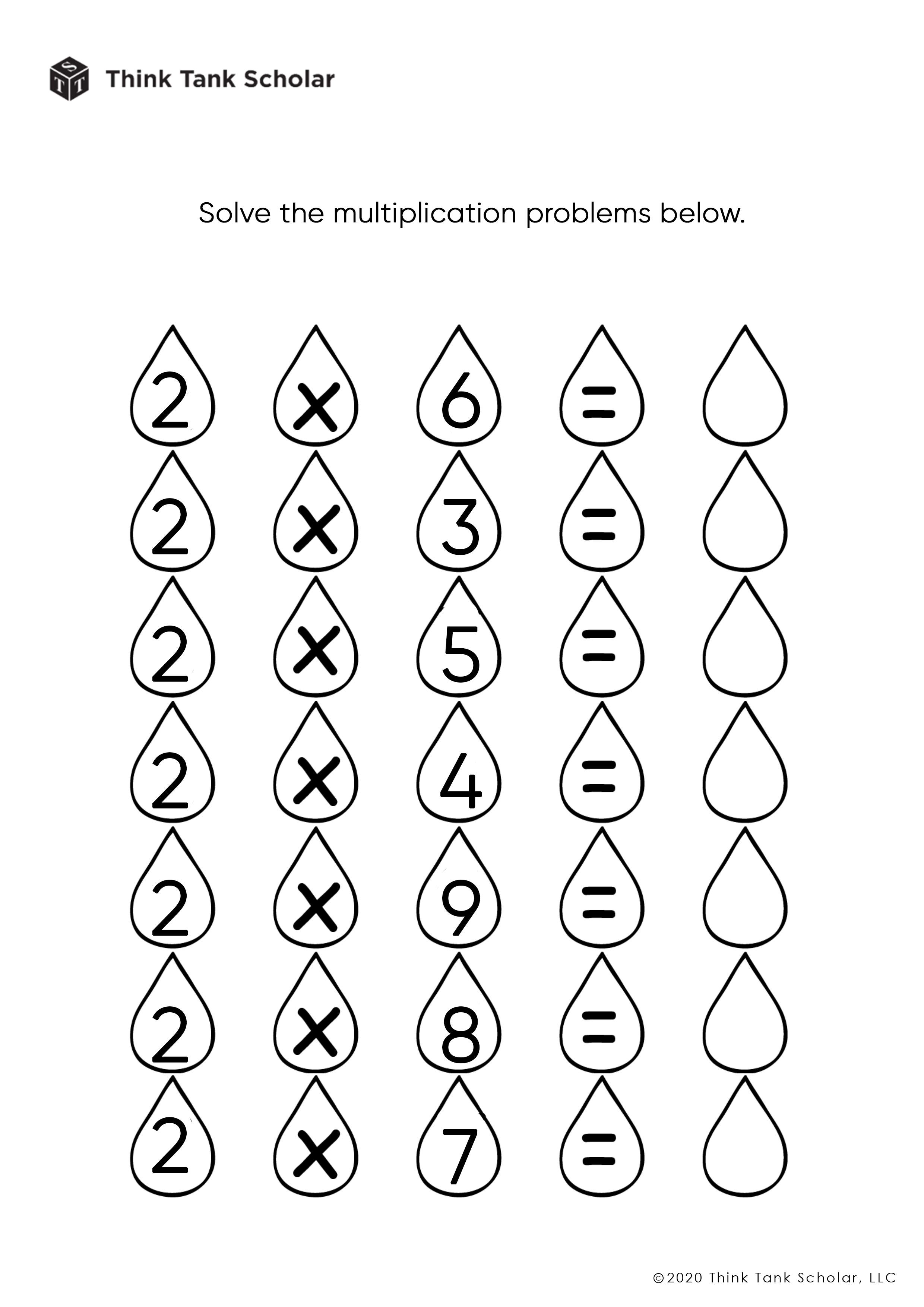 FREE) Multiplication Worksheets PDF Exercises Printable - Think ...