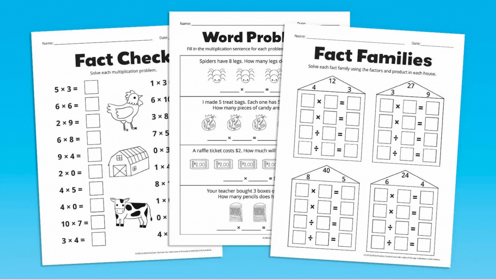 Multiplication Worksheets: Get a Free Bundle of 11 Practice Pages