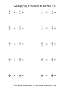 free multiplying fractions worksheet