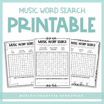 free music activity worksheet