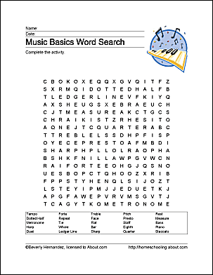 free music worksheet