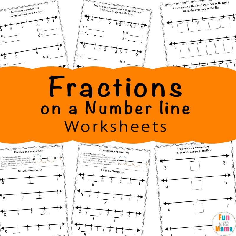 FREE Fractions On A Number Line Worksheets