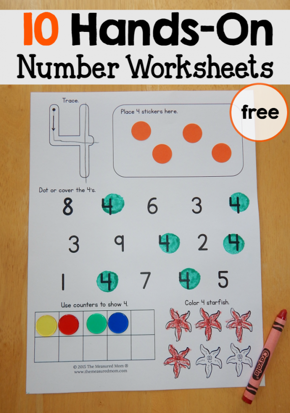 Number worksheets 1-10 - The Measured Mom