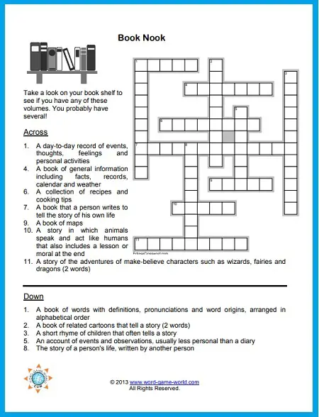 free online printable easy crossword puzzles