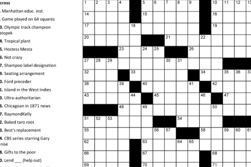free online printable easy crossword puzzles