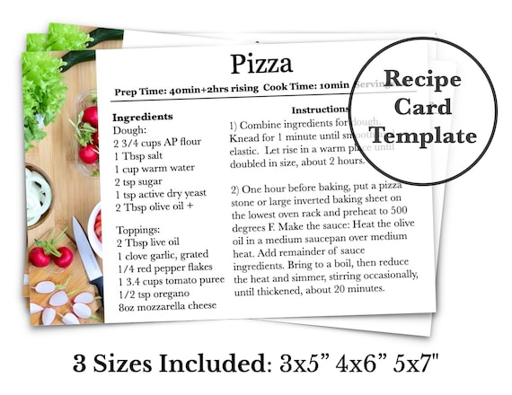 free online printable recipe cards