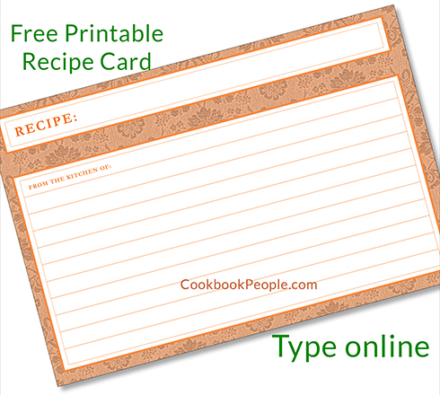 free online printable recipe cards