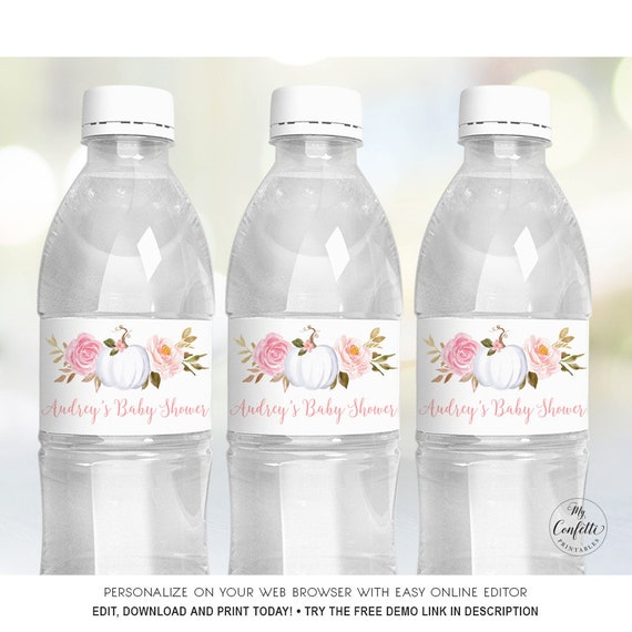 free online printable water bottle labels