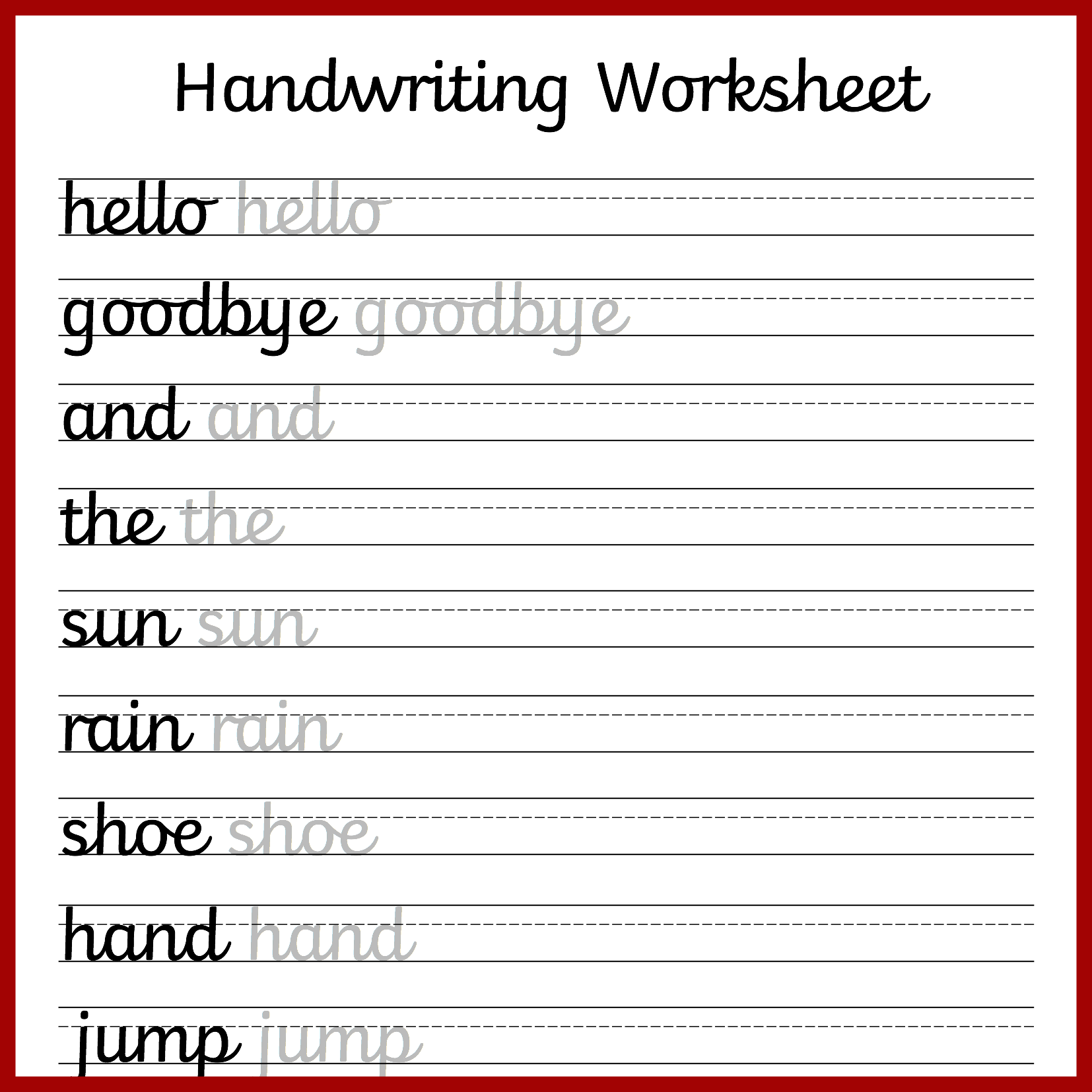Cursive Handwriting Worksheets - Free Printable! | Cursive ...