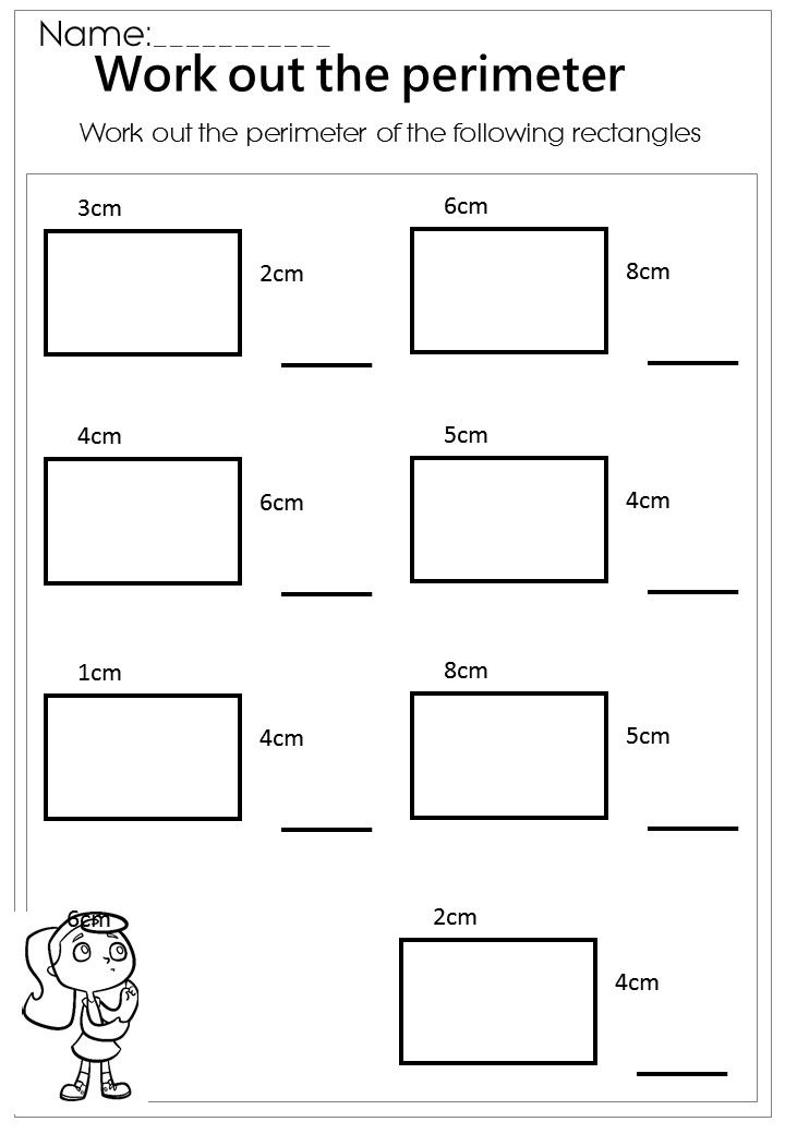 Work out the rectangle perimeter worksheet | Area and perimeter ...