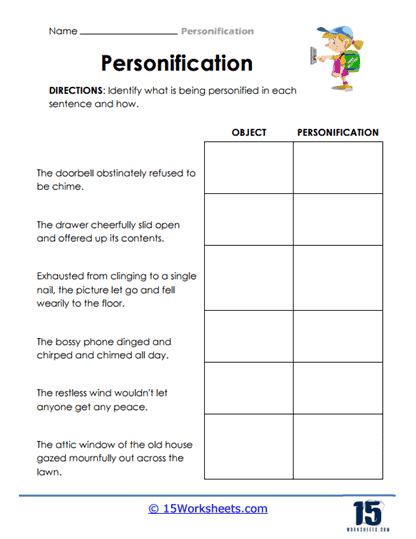 Personification Worksheets - 15 Worksheets Library