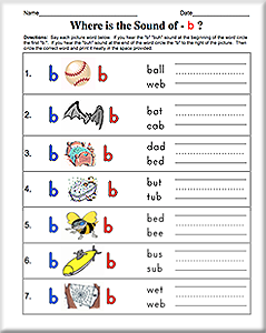 Kindergarten Phonics Worksheets -Worksheets Library