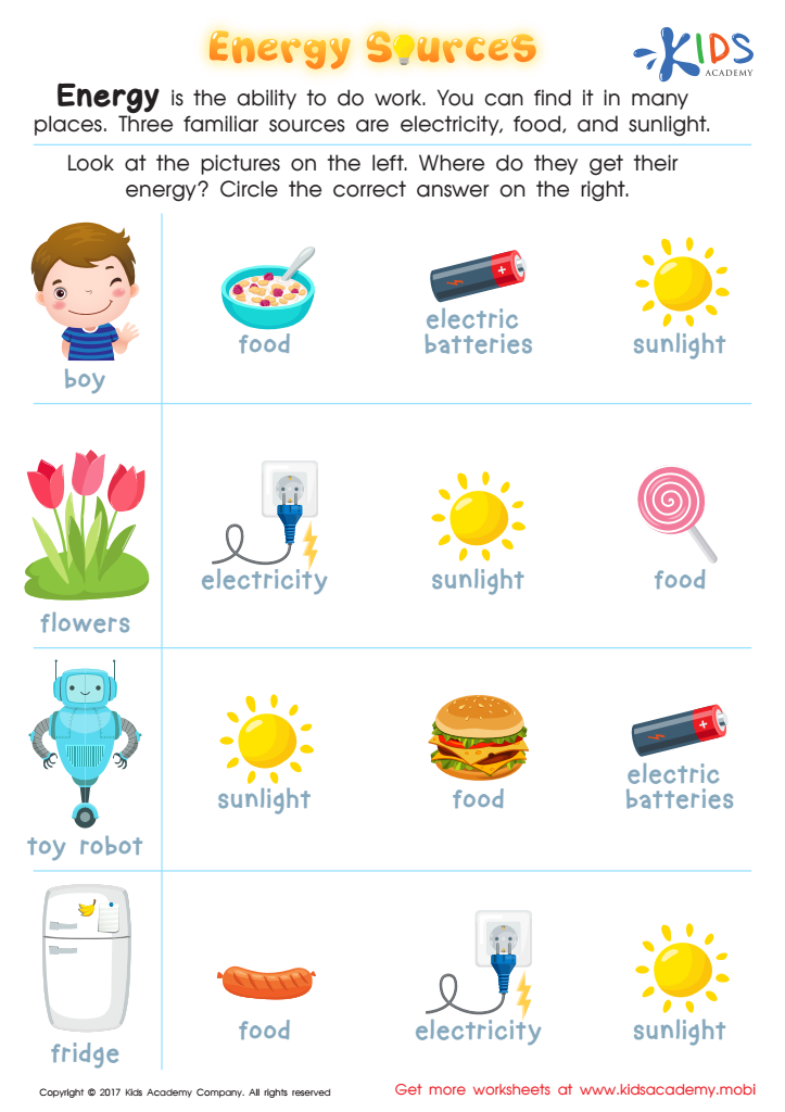 Free Physical Science Worksheets for Ages 5-7