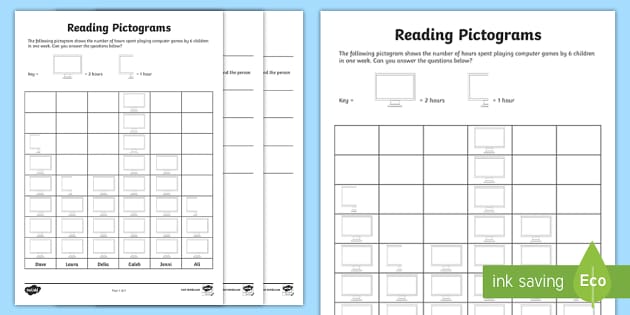 free pictograph worksheet