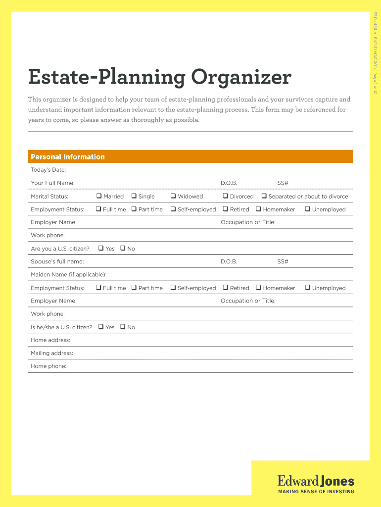 Excel Estate Planning Templates - Fill Online, Printable, Fillable ...