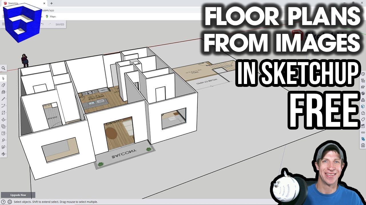 Creating Floor Plans FROM IMAGES in SketchUp Free!