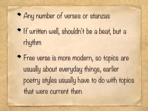 Free Verse Poem