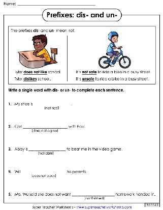Prefix and Suffix Worksheets