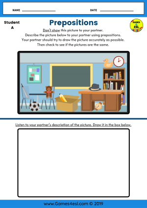 free preposition worksheet