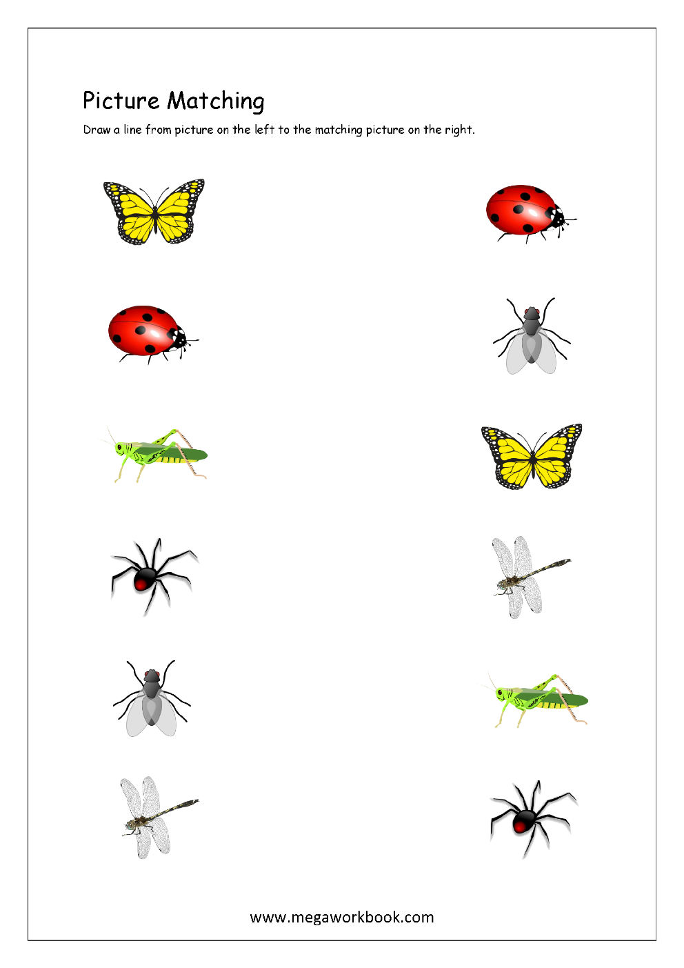 free preschool matching worksheet