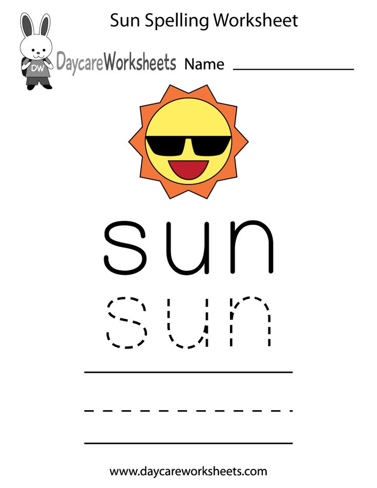 free preschool spelling print out