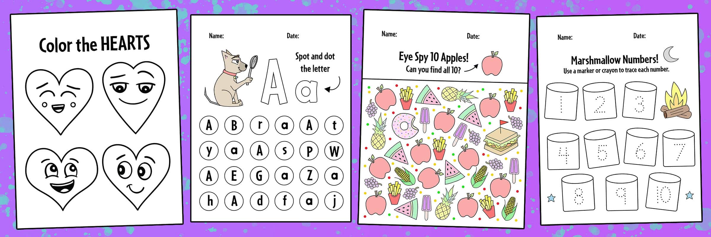 free preschool worksheet printable