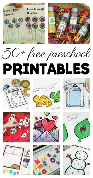 50+ Free Preschool Printables for Early Childhood Classrooms