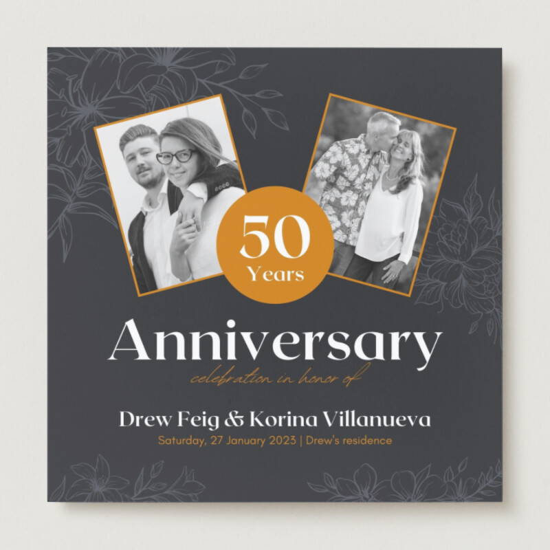 free printable 25th anniversary invitation cards