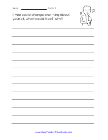 free printable 5th grade writing worksheet