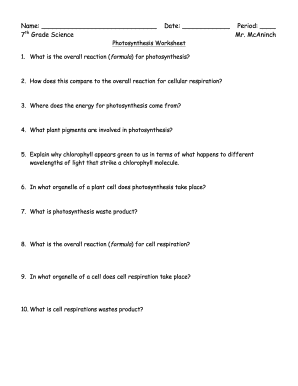 free printable 7th grade science worksheet