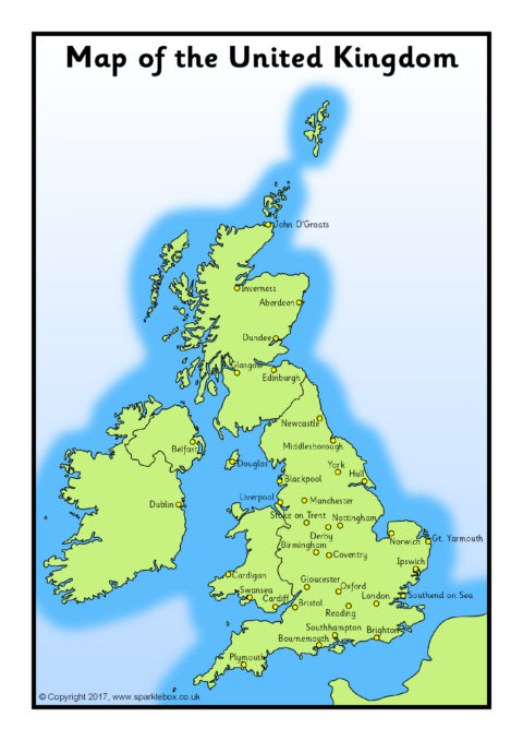A4 Maps of the UK and British Isles (SB11916) - SparkleBox
