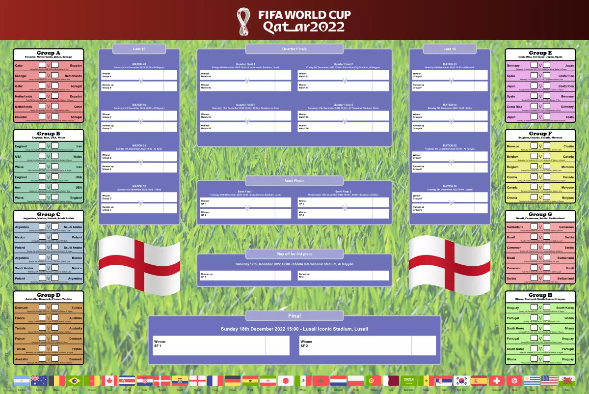 free printable a3 world cup 2018 wall chart
