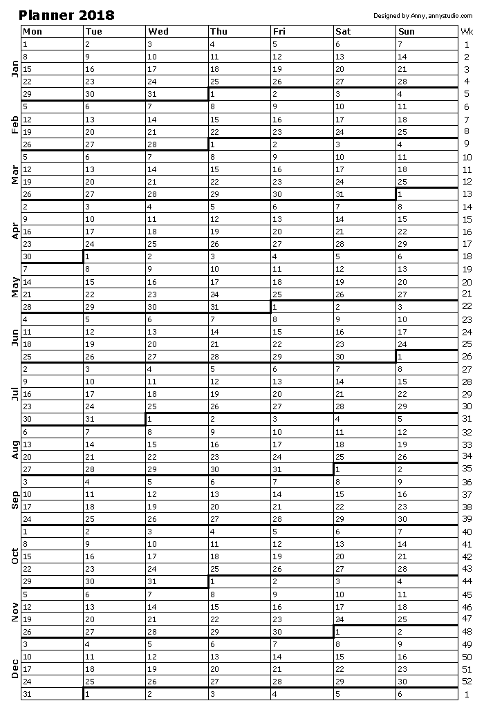 Free printable calendars and planners for 2024 and past years