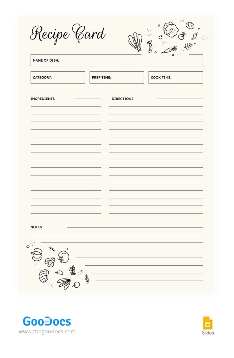 free printable a5 recipe cards