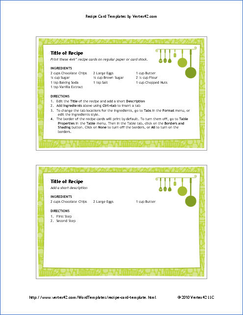 free printable a5 recipe cards