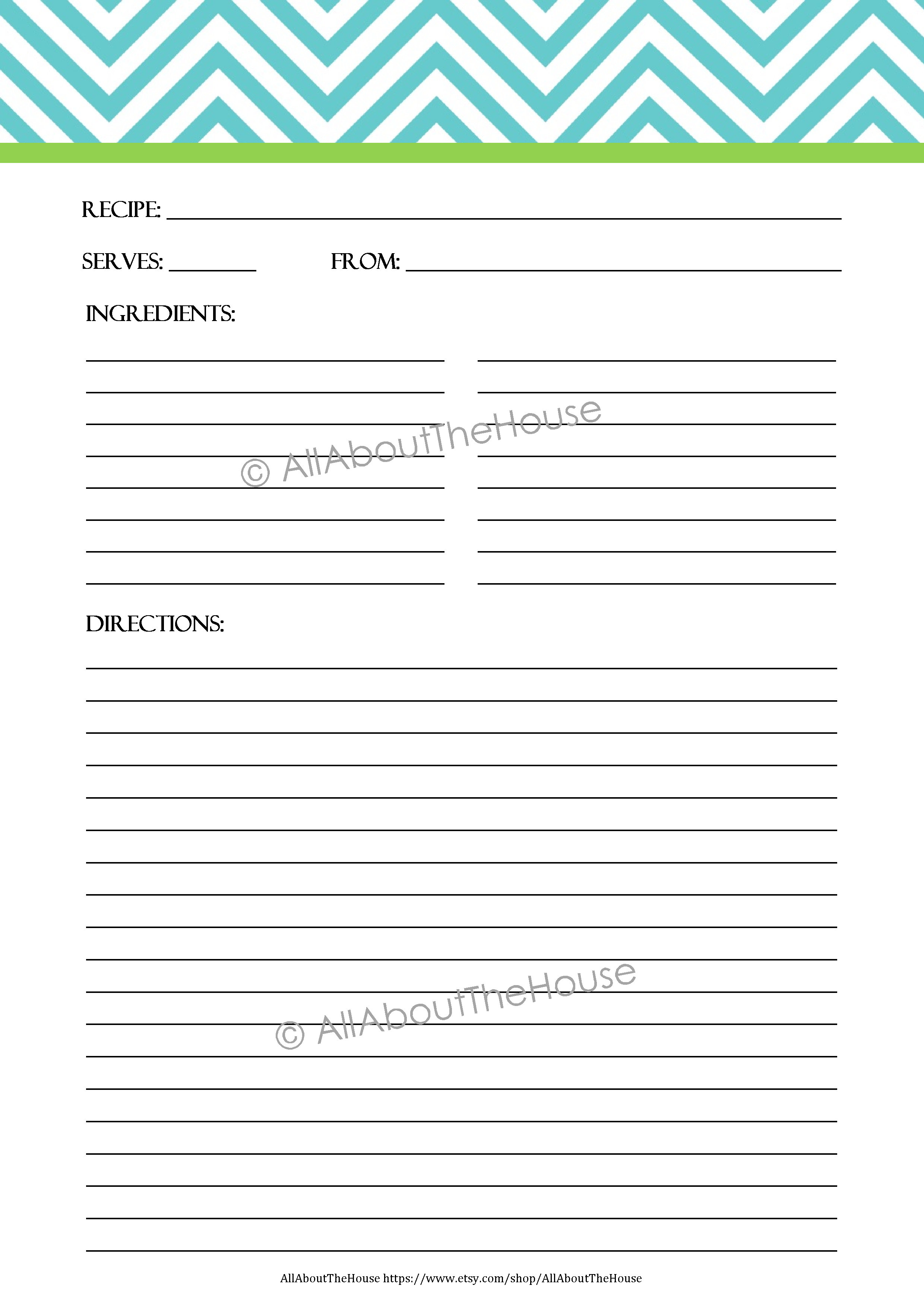 free printable a5 recipe cards