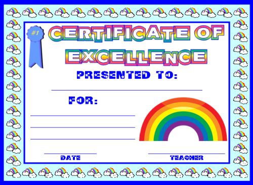 free printable academic award certificates