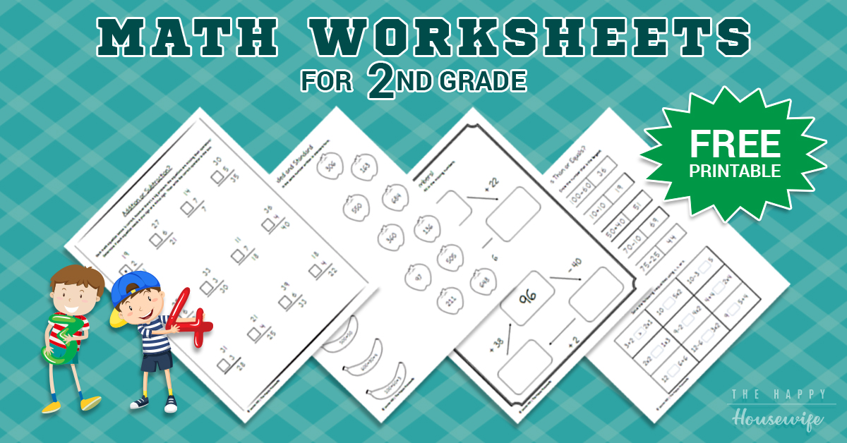 Math Worksheets for 2nd Grade: Free Printables - The Happy ...