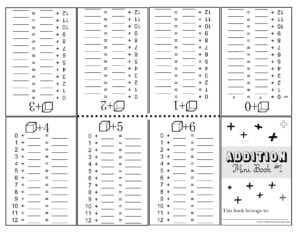 FREE Printable Addition Worksheets Mini Book Activity