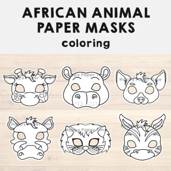 free printable african animal masks