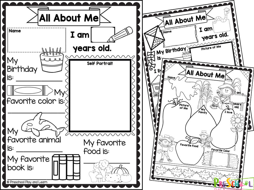 free printable all about me worksheet