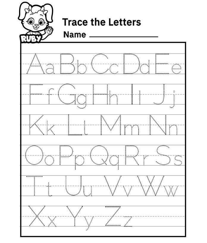 free printable alphabet letters upper and lower case tracing