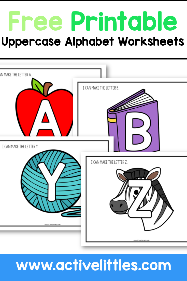 free printable alphabet letters upper and lowercase with pictures