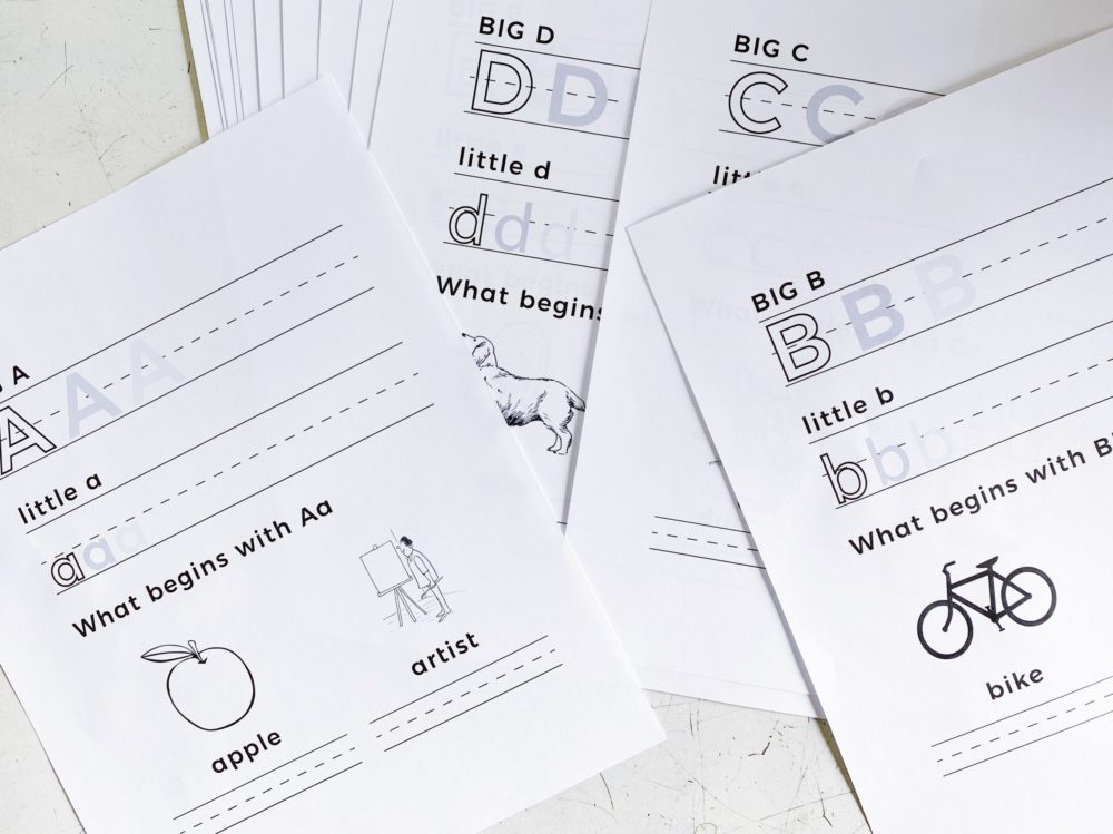 free printable alphabet worksheet az