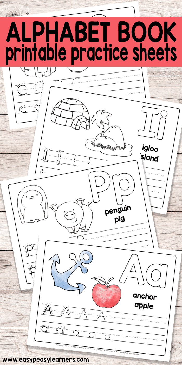 Free Printable Alphabet Book - Alphabet Worksheets for Pre-K and K ...