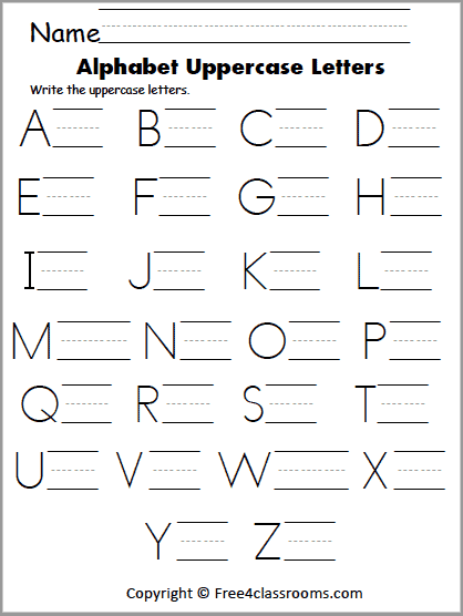 free printable alphabet worksheets for 2 year olds