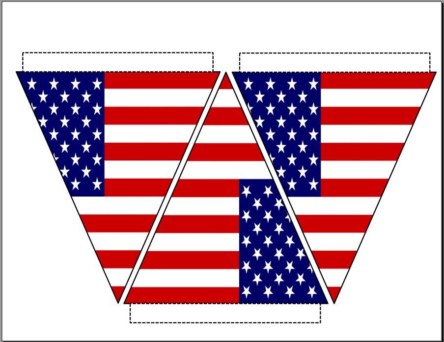free printable american flag bunting