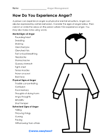 free printable anger management worksheet for kids