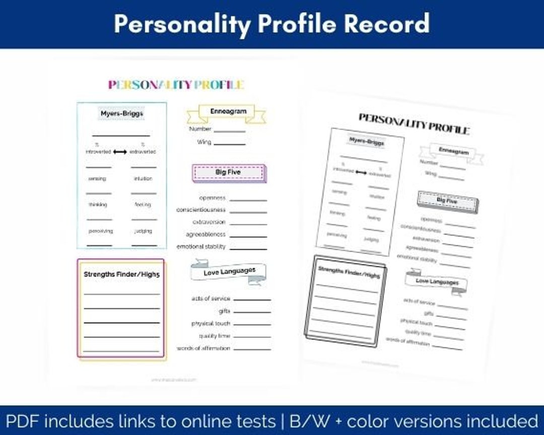free printable animal personality test
